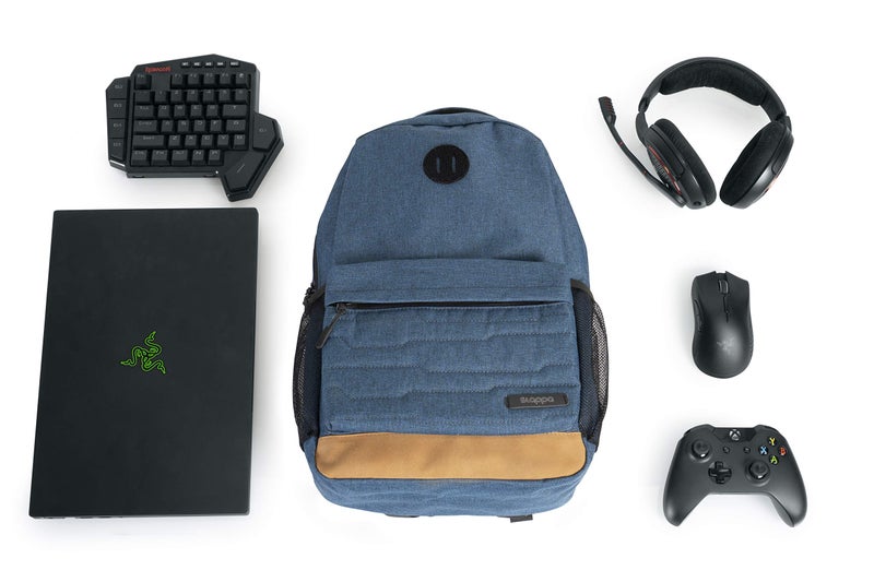 Slappa Alpha Series Gaming Laptop Backpack - Fits up to 15" Laptops; Blue (SL-ALPHA-LAPTOP-BP-BLU) - Image 3